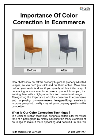 Importance Of Color Correction In Ecommerce