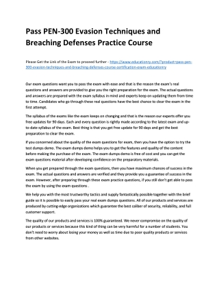 PEN-300 Evasion Techniques and Breaching Defenses Course