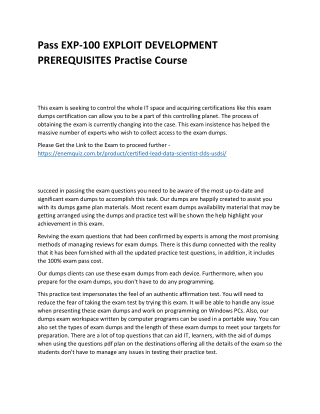 EXP-100 EXPLOIT DEVELOPMENT PREREQUISITES COURSE