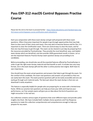 EXP-312 macOS Control Bypasses Course