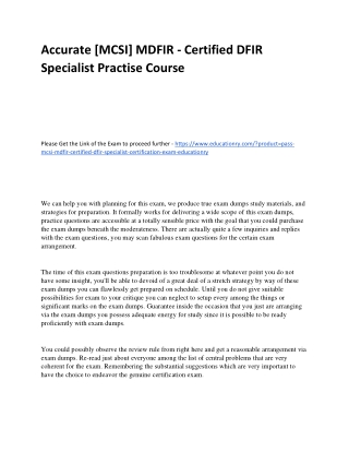 [MCSI] MDFIR - Certified DFIR Specialist