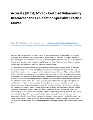 [MCSI] MVRE - Certified Vulnerability Researcher and Exploitation Specialist