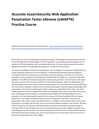 eLearnSecurity Web Application Penetration Tester eXtreme (eWAPTX)