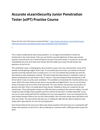 eLearnSecurity Junior Penetration Tester (eJPT)