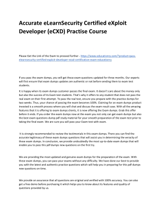 eLearnSecurity Certified eXploit Developer (eCXD)