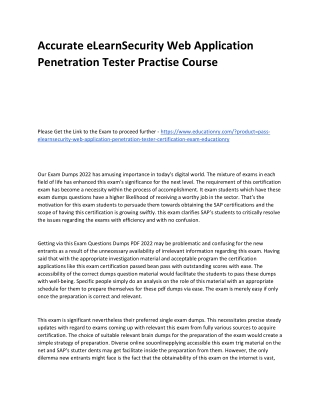 eLearnSecurity Web Application Penetration Tester