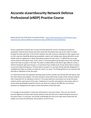 eLearnSecurity Network Defense Professional (eNDP)