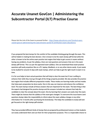 Unanet GovCon | Administering the Subcontractor Portal (ILT)