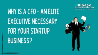 Why Is A CFO - an elite executive Necessary For Your Startup Business
