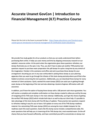 Unanet GovCon | Introduction to Financial Management (ILT)