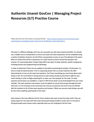 Unanet GovCon | Managing Project Resources (ILT)
