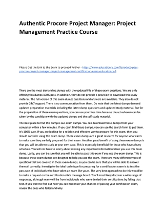 Procore Project Manager: Project Management