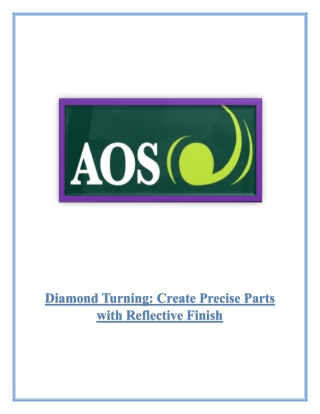 Diamond Turning Optics  (File)