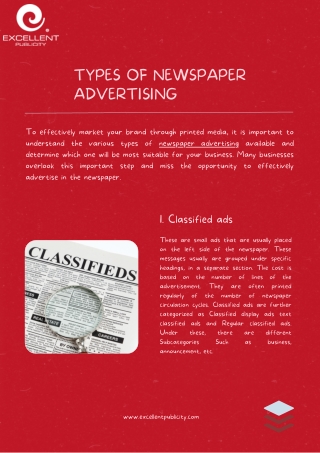 Types of Newspaper Advertising