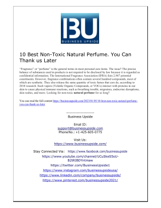 10 Best Non Toxic Natural Perfume You Can Thank us Later