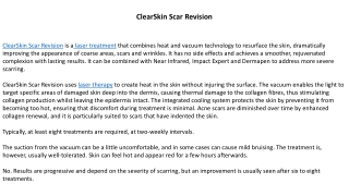 ClearSkin Scar Revision