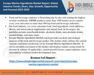 Europe Marine Ingredients Market report