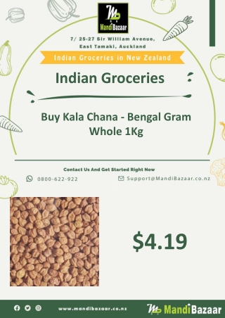 Buy Kala Chana - Bengal Gram Whole 1Kg - Mandi Bazaar