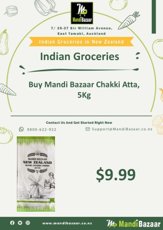Buy Mandi Bazaar Chakki Atta, 5Kg - Mandi Bazaar