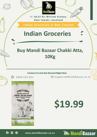 Buy Mandi Bazaar Chakki Atta, 10Kg - Mandi Bazaar