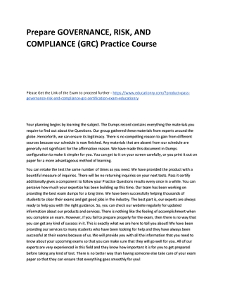 GOVERNANCE, RISK, AND COMPLIANCE (GRC)