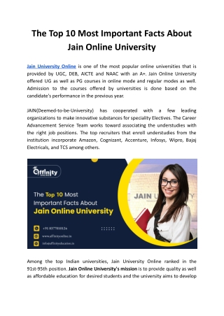 The Top 10 Most Important Facts About Jain Online University