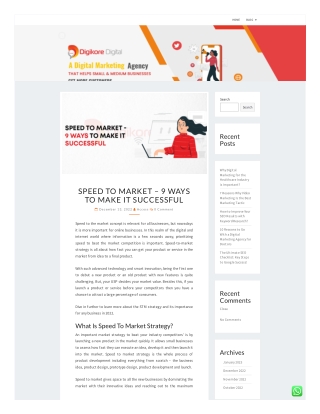 Speed To Market – 9 Ways To Make It Successful
