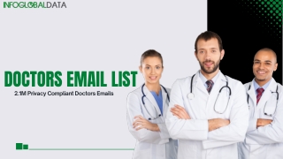 Buy Doctors Contact Lists from InfoGlobalData with 100% Guaranteed Privacy Compl