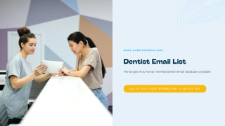 The largest AI & Human Verified Dentist Email database available In U.S