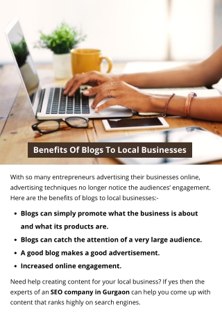 Benefits Of Blogs To Local Businesses