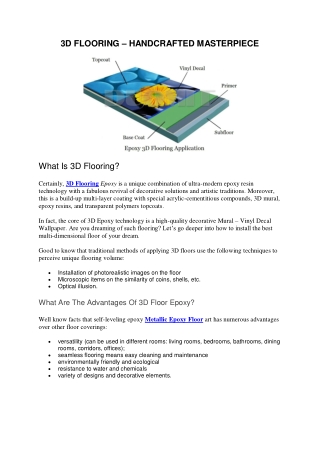 3D FLOORING – HANDCRAFTED MASTERPIECE