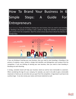 How To Brand Your Business In 6 Simple Steps