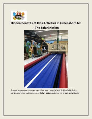 Kids Activities in Greensboro NC - The Safari Nation