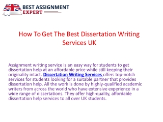 How To Get The Best Dissertation Writing Services.