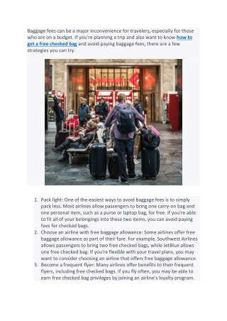 How can I avoid baggage fees on Delta Airlines