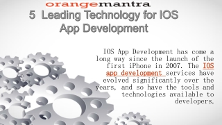 5  Leading Technology for IOS App Development