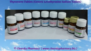 Thyronorm Tablets (Generic Levothyroxine Sodium Tablets)