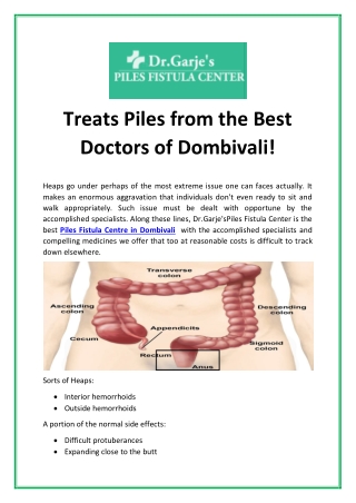 Treats Piles from the Best Doctors of Dombivali!