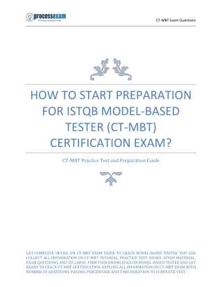 How to Start Preparation for ISTQB Model-Based Tester (CT-MBT) Certification Exam