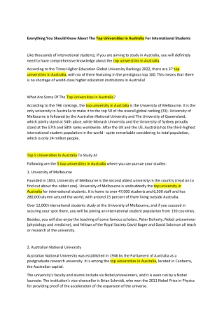 10-Top Universities Australia