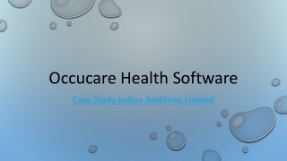 Case Study Indian Additives Limited