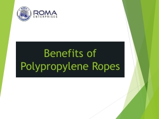 Benefits of Polypropylene Ropes
