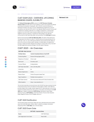 CUET EXAM 2023 Notification Out Now | PDF