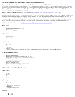 Enteric Disease Testing Market