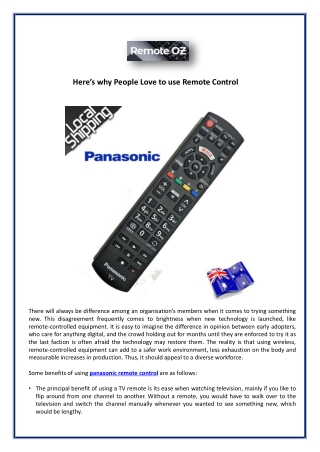 Here’s why People Love to use Remote Control
