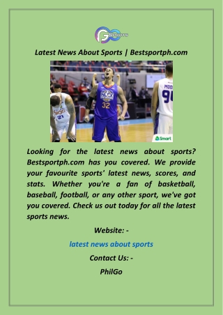 Latest News About Sports  Bestsportph