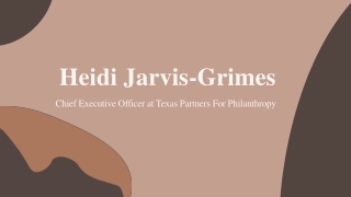 Heidi Jarvis-Grimes - An Articulate Communicator