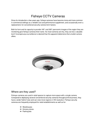 Fisheye CCTV Cameras