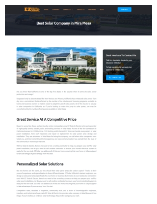 Best Solar Company in Mira Mesa
