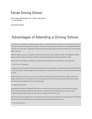 Ferrari Driving School